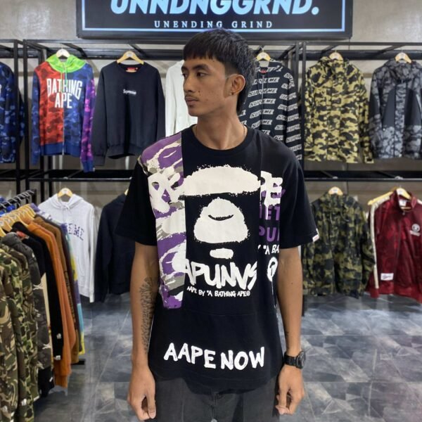 AAPE Universe Graphic Black Tee (XL) - SOLD