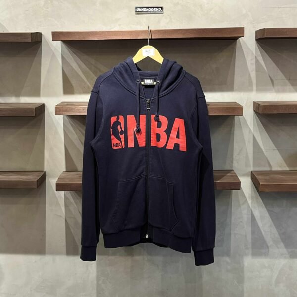 NBA NAVY ZIP UP W/ HOOD (Large) - SOLD