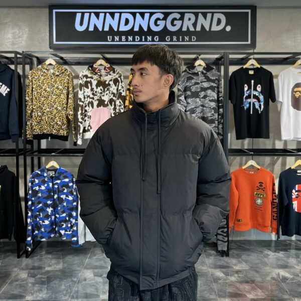 ESSENTIALS Black Puffer Jacket (Medium)