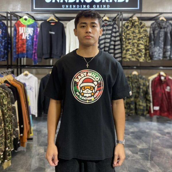 BAPE Baby Milo Christmas Black Tee (Large)