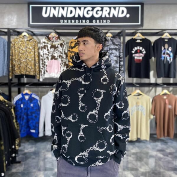 SUPREME Handcuff AOP Hoodie (Large) - SOLD