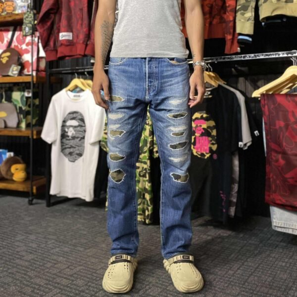 BAPESTA Ripped Denim Pants (Large) - SOLD