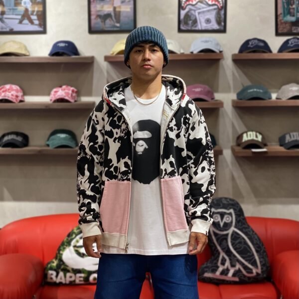 BAPE Cow White Camo Full Zip (RARE) (Medium)