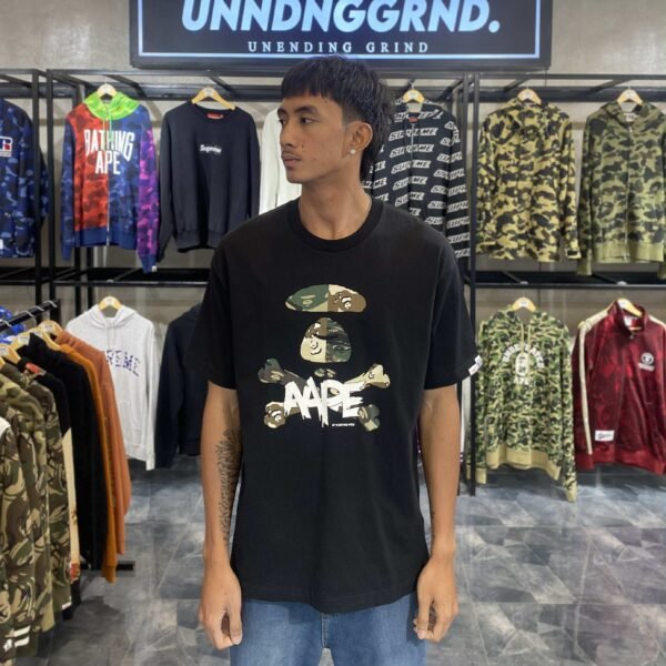 BRANDNEW AAPE Cross Bone Black Tee (Large) – SOLD