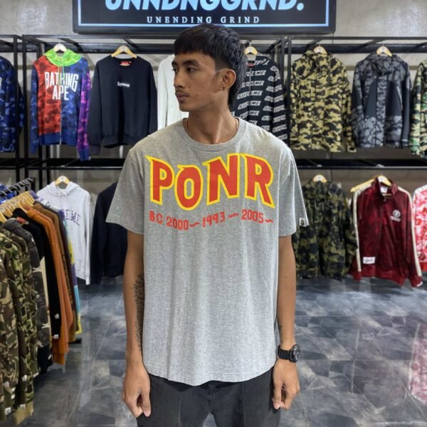 BAPE Ponr Gray Tee (XL) - SOLD