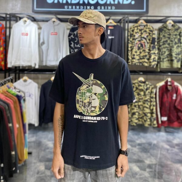 BAPE x GUNDAM RX-78 Black Tee (2XL) – SOLD