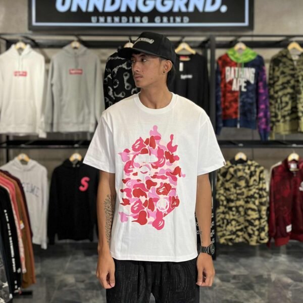 BRANDNEW BAPE Big Head Pink Liquid Camo (Large)