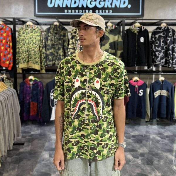 BAPE SHARK Green Camo Tee (XL) - SOLD