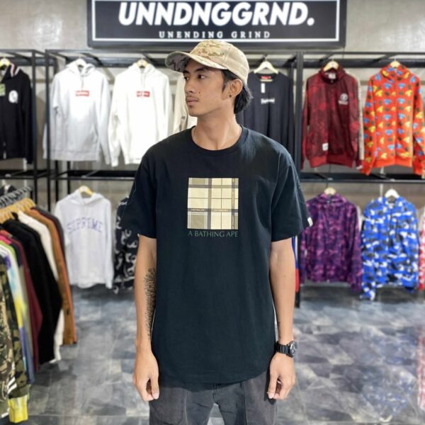 BAPE Checkered Black Tee (Large) - SOLD