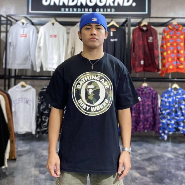 BAPE Busy Works Black Tee (Large) - SOLD
