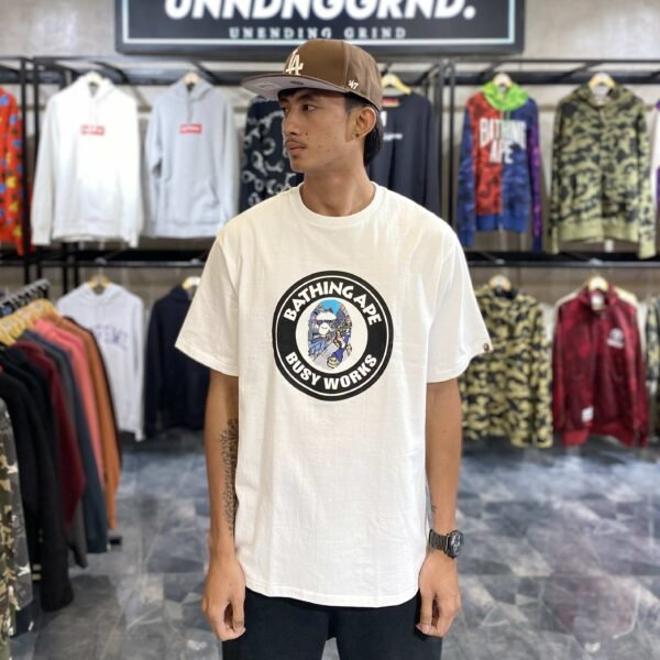 BRANDNEW BAPE Comic Art Busy Works White Tee (XL) - SOLD