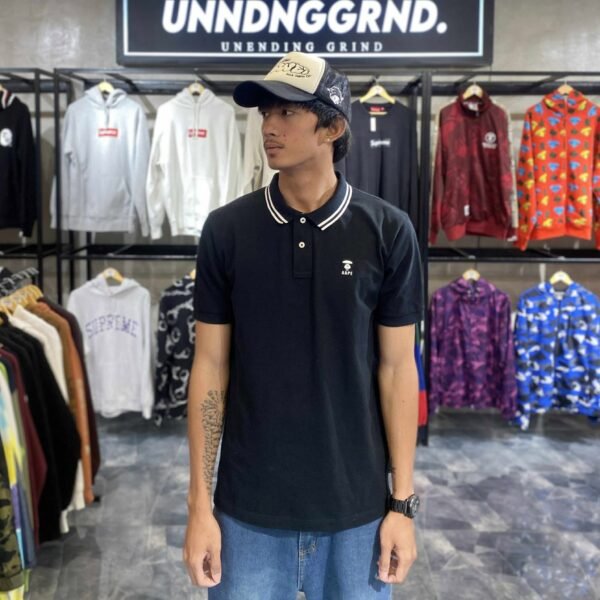 AAPE Black Polo Shirt (XL) - SOLD