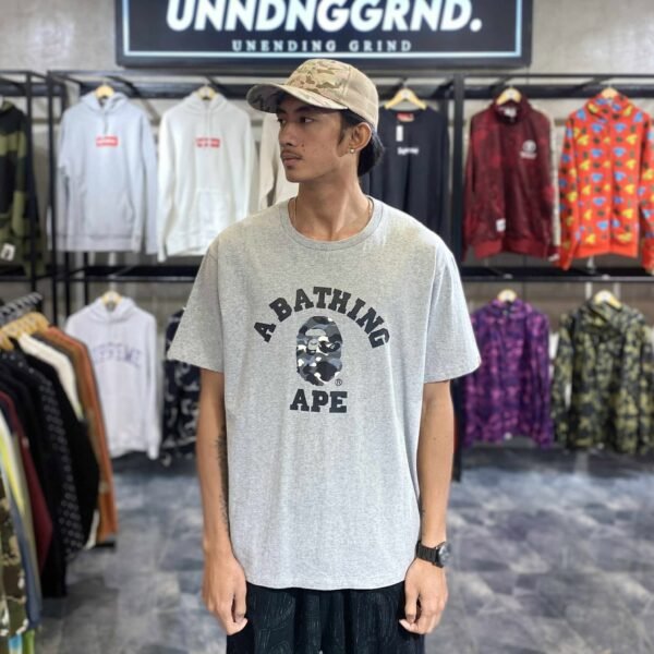 BAPE College Camo Gray Tee (XL) - SOLD