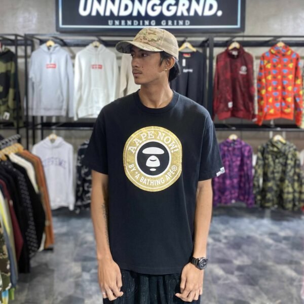 AAPE Moon Face Ape Glitter Black Tee (Medium) – SOLD