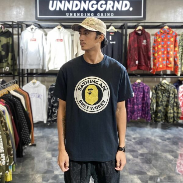 BRANDNEW BAPE Busy Works Glitter Black Tee (Large) - SOLD