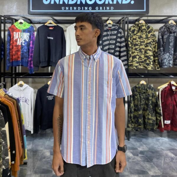 RALPH LAUREN Classic Fit Stripped Oxford Shirt (Large) - SOLD