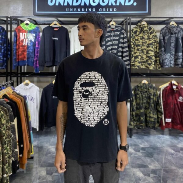 BAPE Japan Ape Head Black Tee (XL) - SOLD