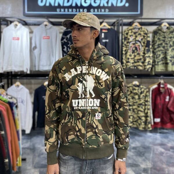 AAPE Now Union Camo Zip Up Hoodie (Large) – SOLD