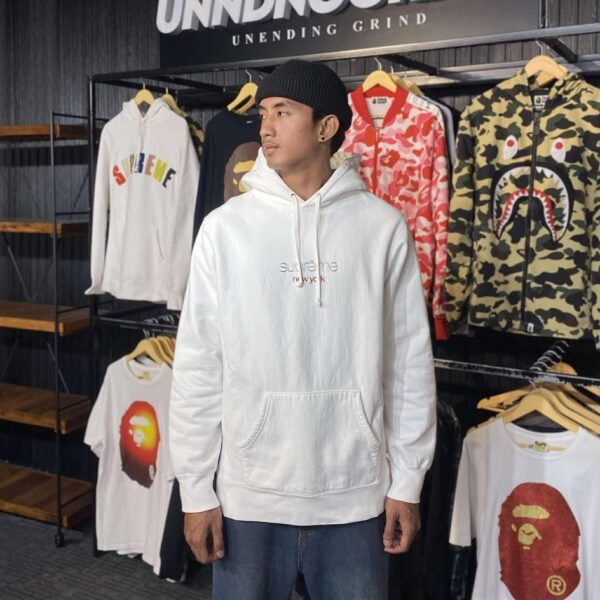 SUPREME Chrome Classic Logo Hoodie (Large) - SOLD