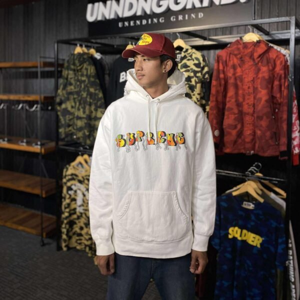 SUPREME Graffiti White Hoodie (Large) - SOLD