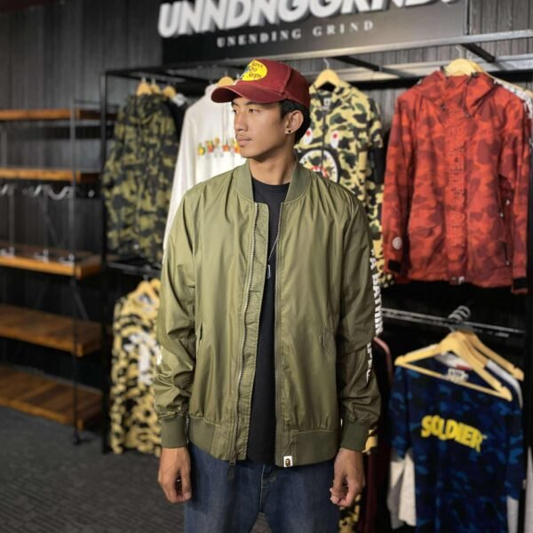 BAPE Green Bomber Jacket (XL)