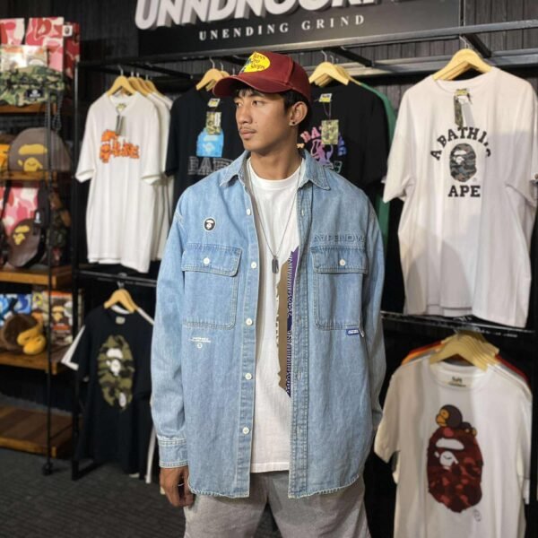 AAPE Blue Denim Jacket (Large)