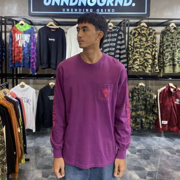 BRANDNEW SUPREME South2 West8 Purple Long Sleeves Tee (Large)