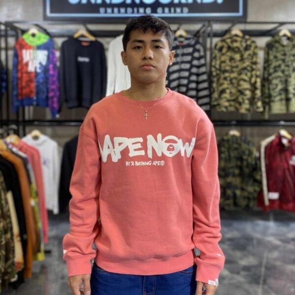 AAPE Now Pink Sweatshirt (Medium)