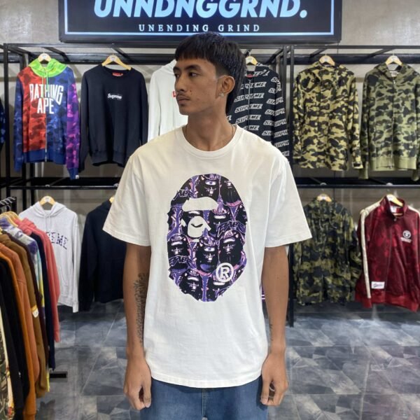 BAPE Big Ape Head Graffiti White Tee (XL) - SOLD