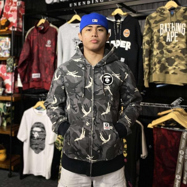 AAPE Camo Glow In The Dark Zip Up Hoodie (Large) - SOLD