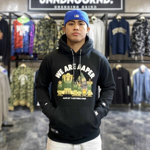 AAPE We Are Aaper Black Hoodie (Medium) - SOLD