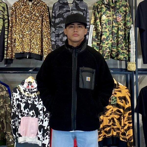 CARHARTT Black Fleece Zip Up (Small) - SOLD