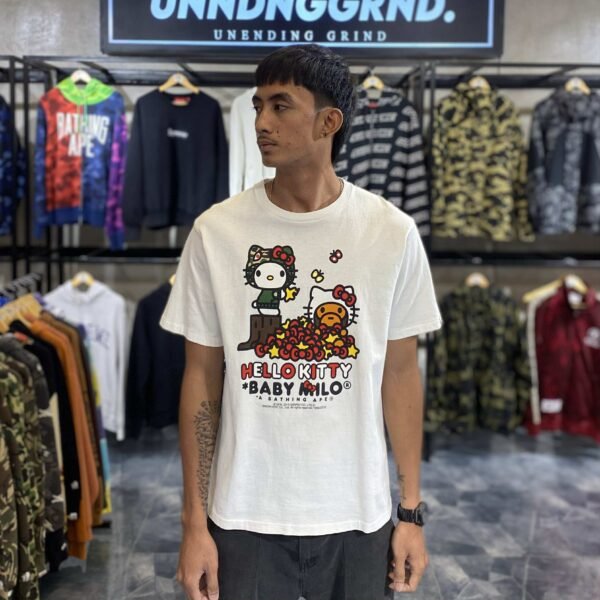 BAPE x HELLO KITTY BABY MILO White Tee (Large)