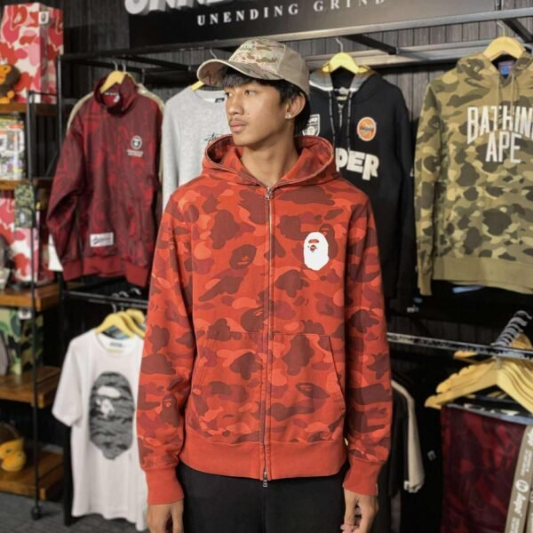 BAPE Red Camo Full Zip (Large) - SOLD