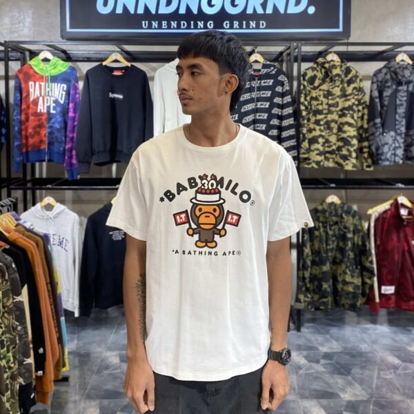 BAPE Baby Milo 30th Anniversary White Tee (Large) – SOLD