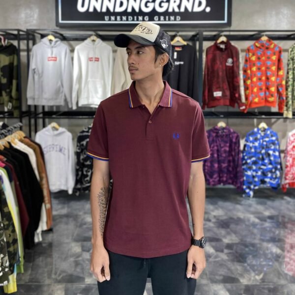 BRANDNEW FRED PERRY Maroon Polo Shirt (Large) - SOLD