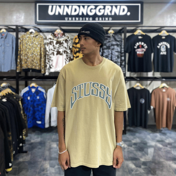 BRANDNEW STUSSY Arched Pigment Dyed Beige Tee – SOLD