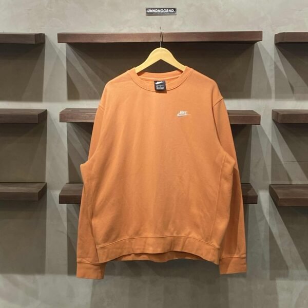 NIKE Basic Orange Crewneck (Large)