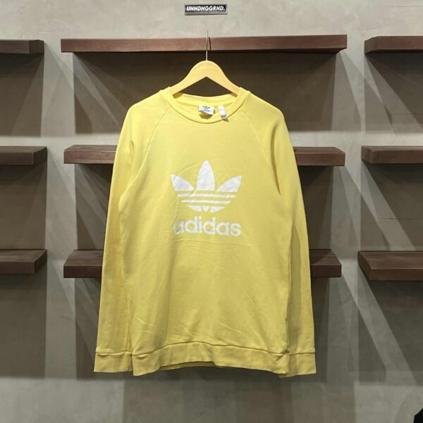 ADIDAS Mid Trefoil Yellow Crewneck (Large)