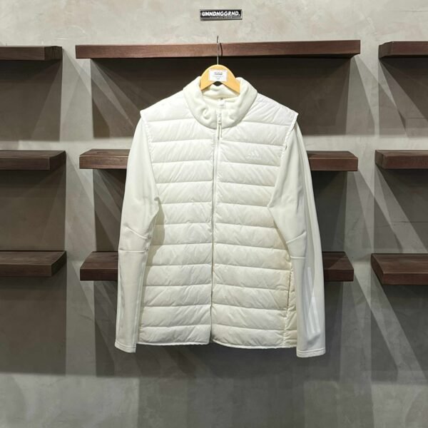 ADIDAS Cream White Semi-Puffer Zip Up (XL) – SOLD