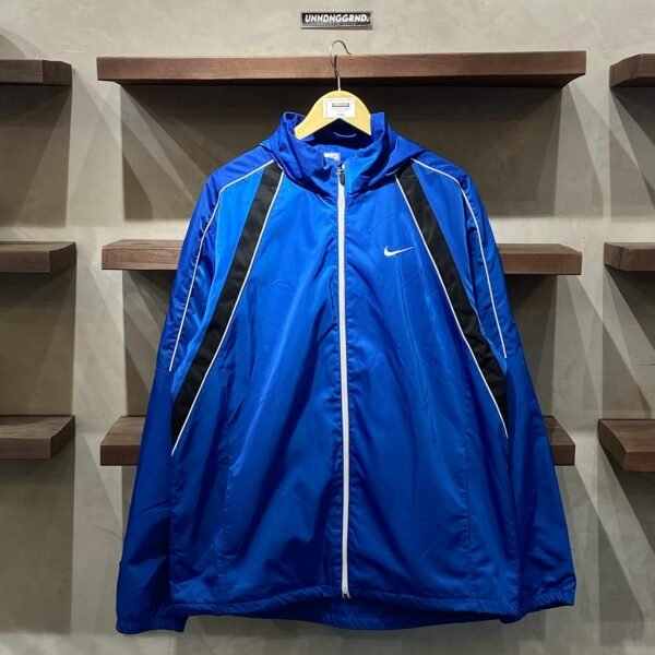 NIKE Blue Windbreaker Zip Up W/ Hood – SOLD