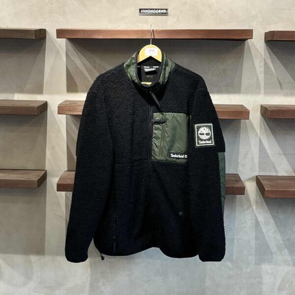 TIMBERLAND 2Toned Black Fleece Zip Up (XL)
