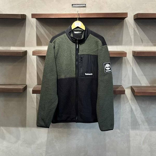 TIMBERLAND 2Toned Green Fleece Zip Up (Large) - SOLD