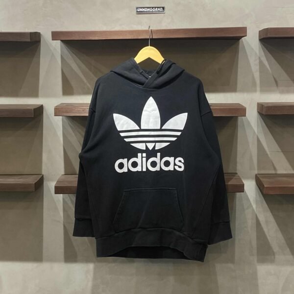 ADIDAS Big Trefoil Black Hoodie (Large)