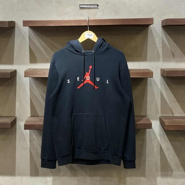 JORDAN Black Seoul Mid Logo Hoodie (Medium) - SOLD