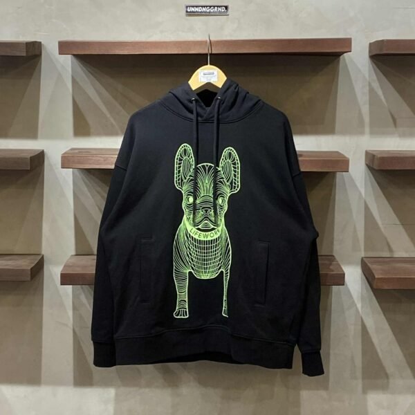 LIFEWORK Black Big Neon Radog Hoodie (Medium) - SOLD
