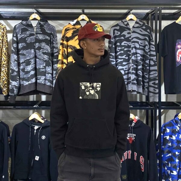 SUPREME Photo Print Black Hoodie (Medium) – SOLD