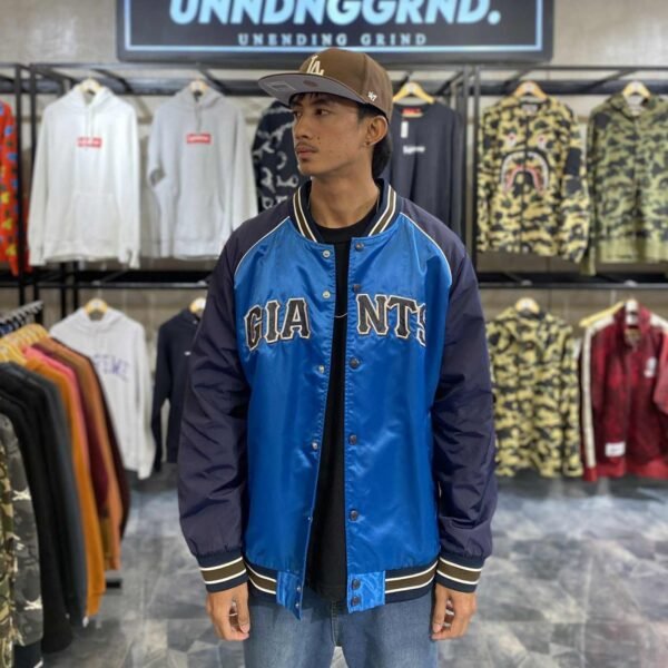 MLB Giants Blue Silk Varsity Jacket (XL) - SOLD