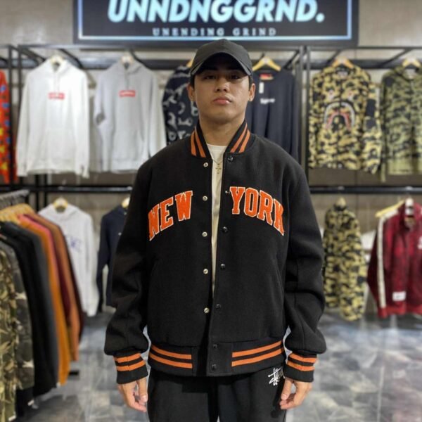 NBA New York Black Varsity Jacket (Medium) - SOLD