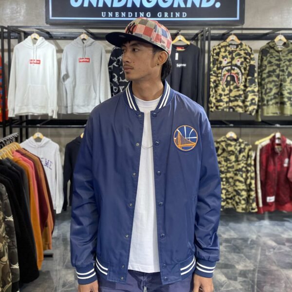 NBA Golden State Warriors Blue Varsity Jacket (Large)